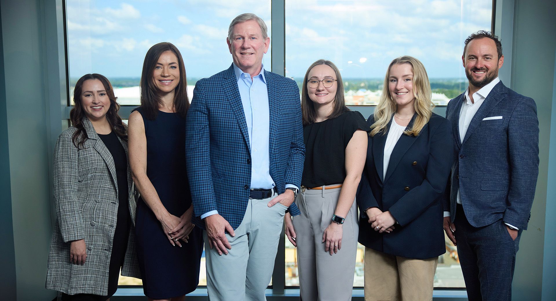 Professional company team business portrait in an office setting